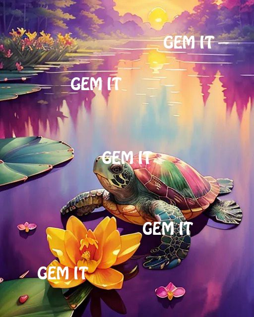 Turtle on a pond- 50 x 60cm - Full Drill (Square) - DELUXE Diamond Painting Kit - Currently in stock