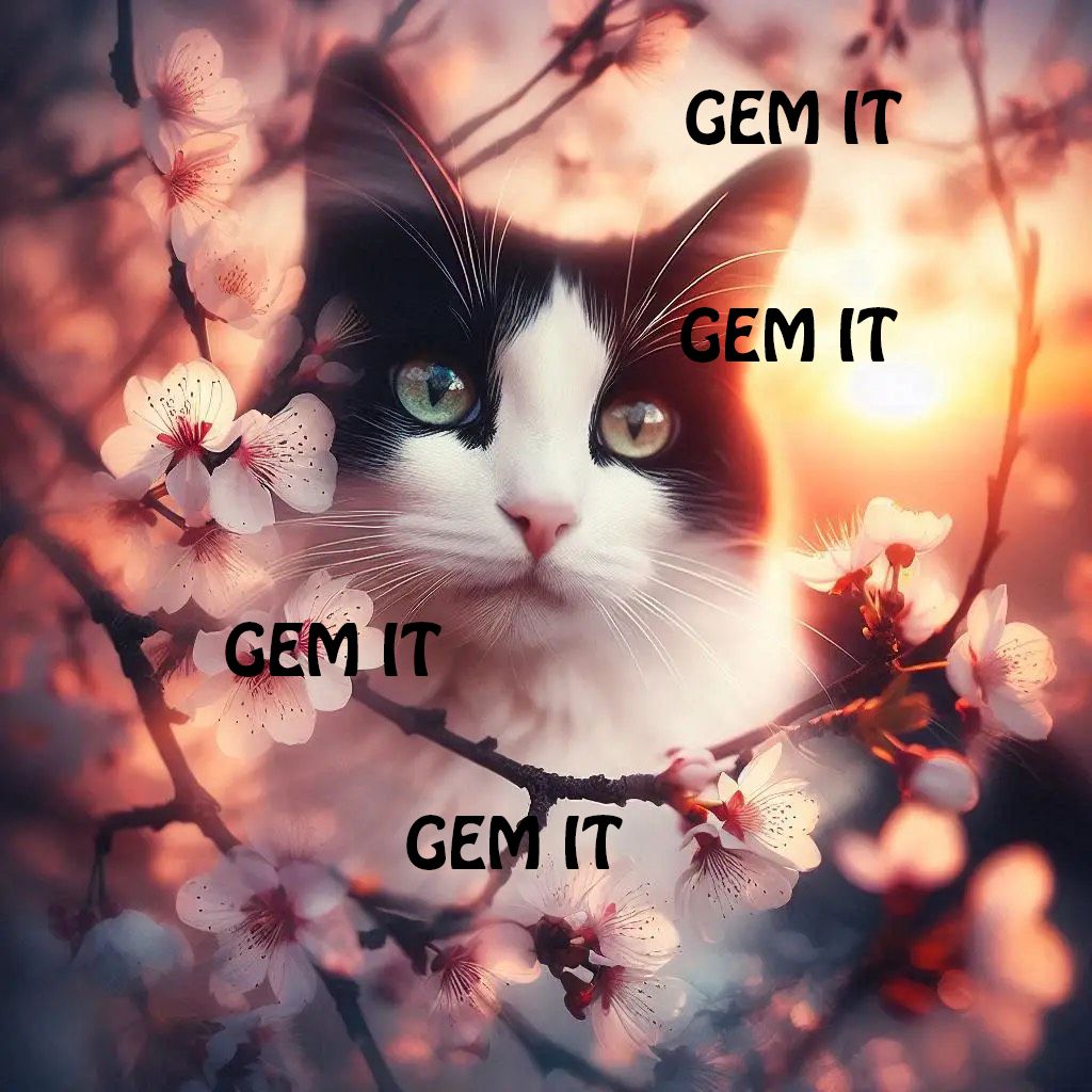 Cat with blossoms - Deluxe Full Drill Diamond Painting Kit (Square) 50 x 50cm - Currently in stock