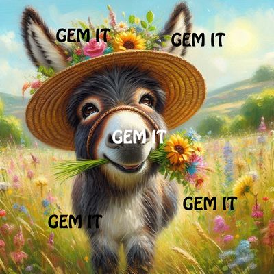 Donkey with flowers - Deluxe Full Drill Diamond Painting Kit (Square) 50 x 50cm - Currently in stock Donkey with flowers - Deluxe Full Drill Diamond Painting Kit (Square) 50 x 50cm - Currently in stock