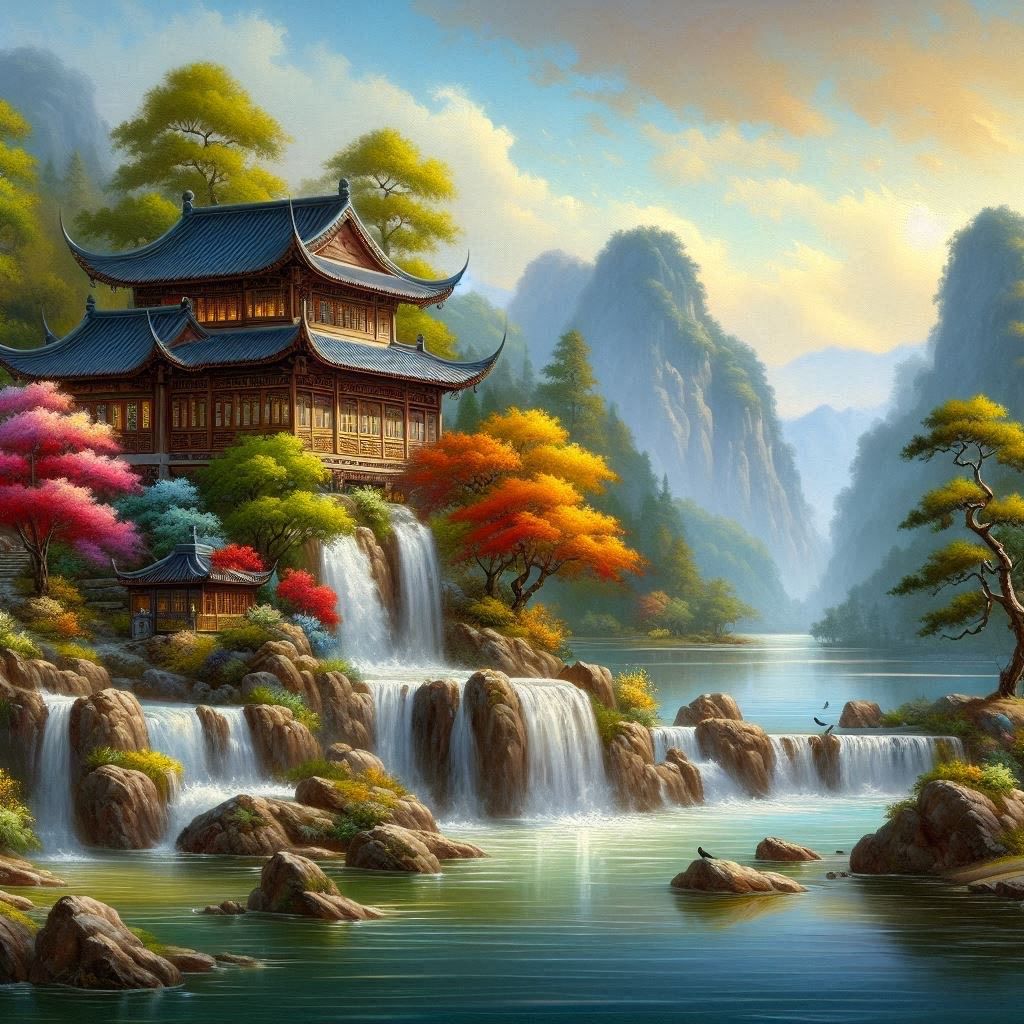 Japanese Garden 1- Full Drill Diamond Painting - Specially ordered for you. Delivery is approximately 4 - 6 weeks.