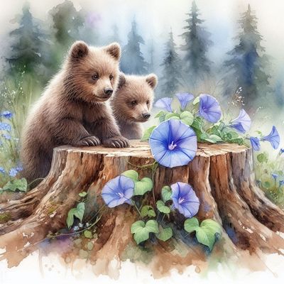 Two Cute Bears- Full Drill Diamond Painting - Specially ordered for you. Delivery is approximately 4 - 6 weeks.