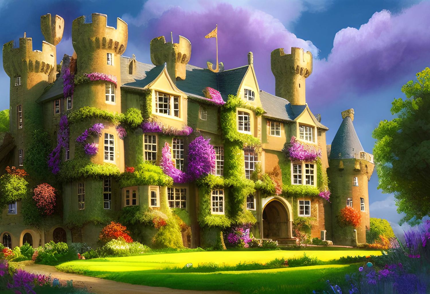 English Castle 326 - DELUXE Full Drill Kit with ABs, (Round drills) - 50 x 70cm Currently in stock