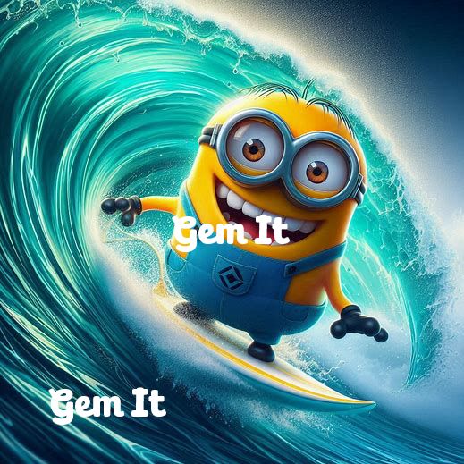 Minion surfing - Deluxe Full Drill Diamond Painting Kit (Round) 50 x 50cm - Currently in stock