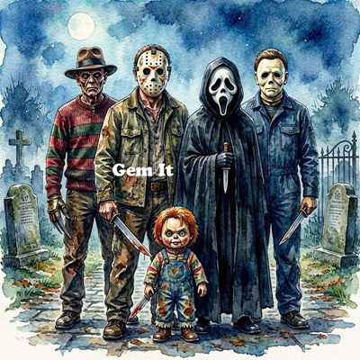 Horror greats 2 - Full Drill, (Square) 70 x 70cm - Currently in stock