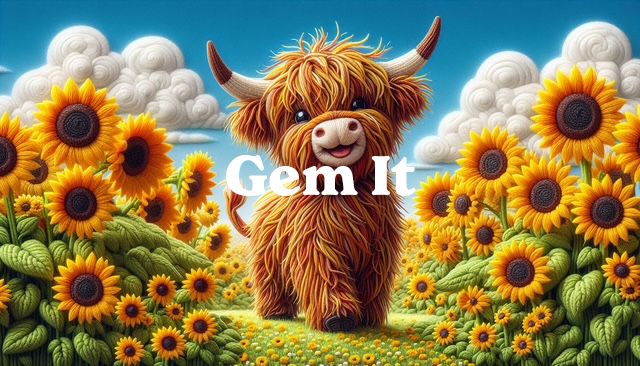Highland Cow sunflowers 1 - Full Drill, AB round) 45 x 80cm - Currently in stock