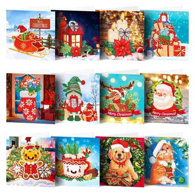 Christmas Cards 2 - Set of 12- Diamond Painting Kit