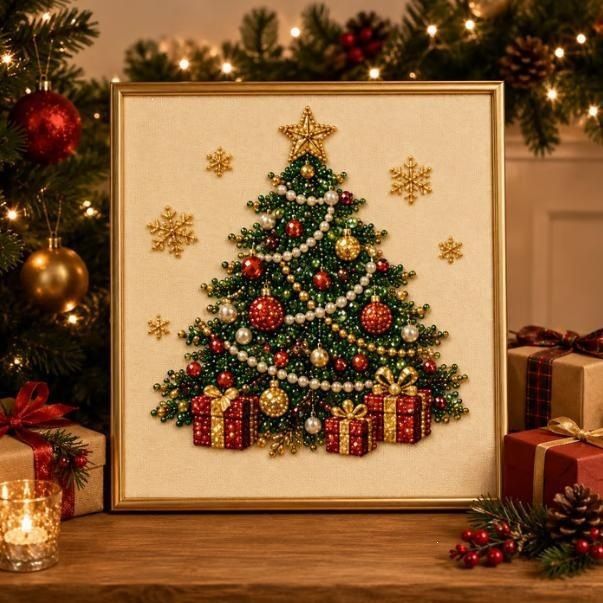 Christmas Tree - 20cm x 20cm partial kit