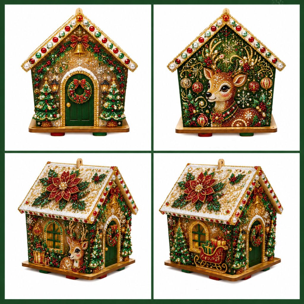 Reindeer 3D Wooden Cabin