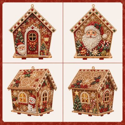 Santa 3D Wooden Cabin
