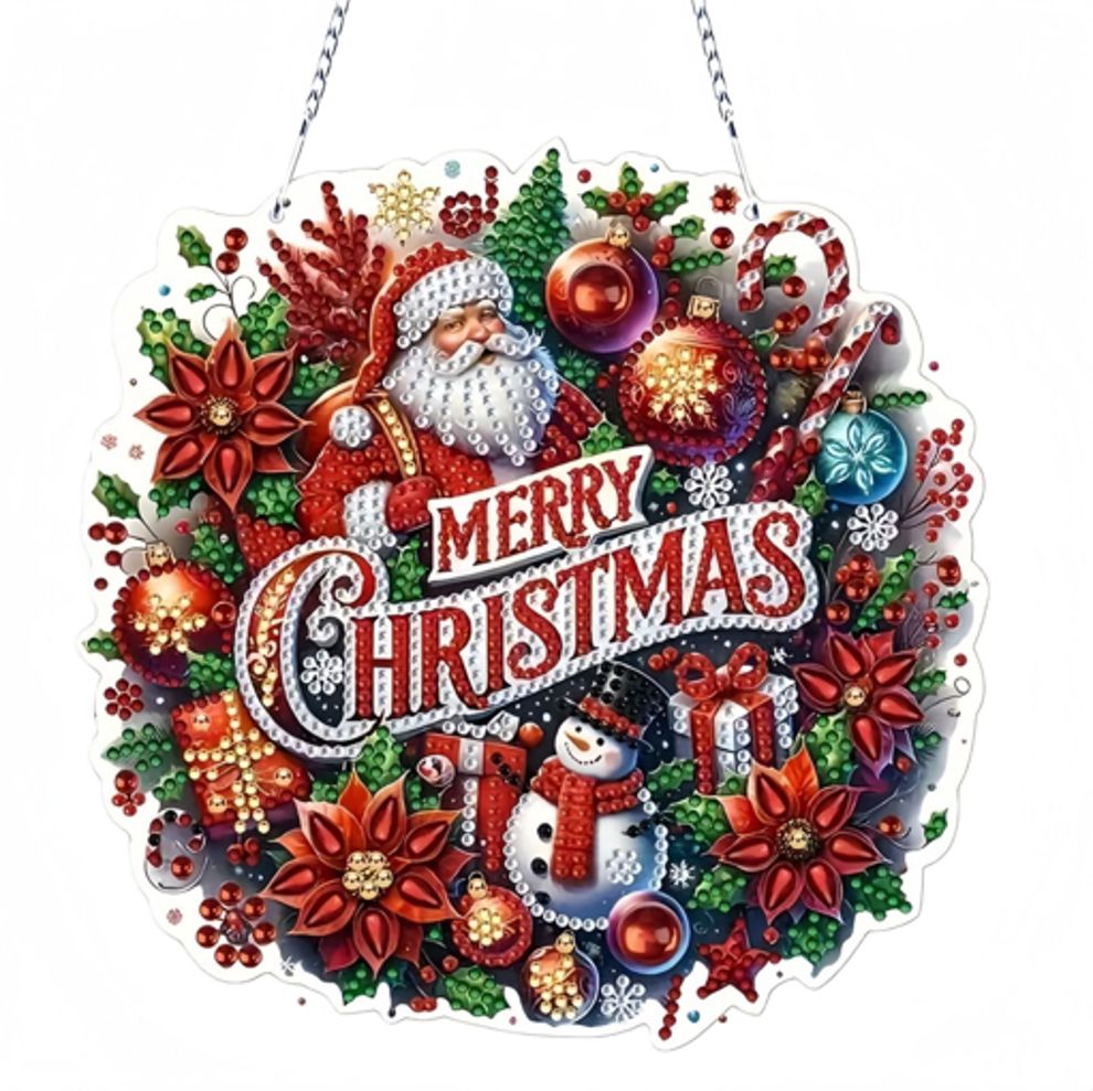 Merry Christmas wall hanger 1 - DIY diamond painting kit