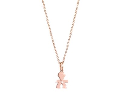 Ciondolo Briciole bimbo oro rosa e diamante