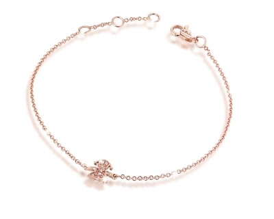 Bracciale Briciole bimba oro rosa e pavé