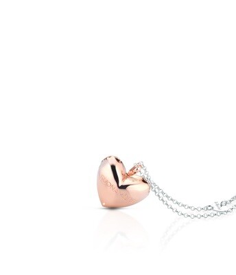 Ciondolo Cuore argento rosa