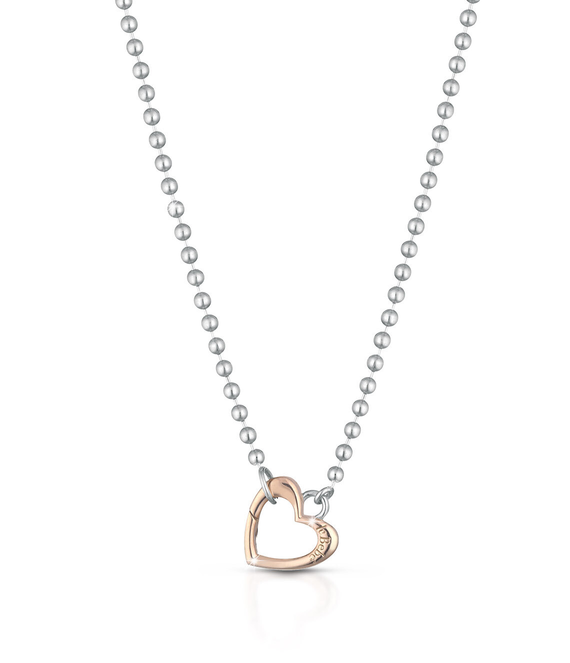 Collana in argento e oro rosa