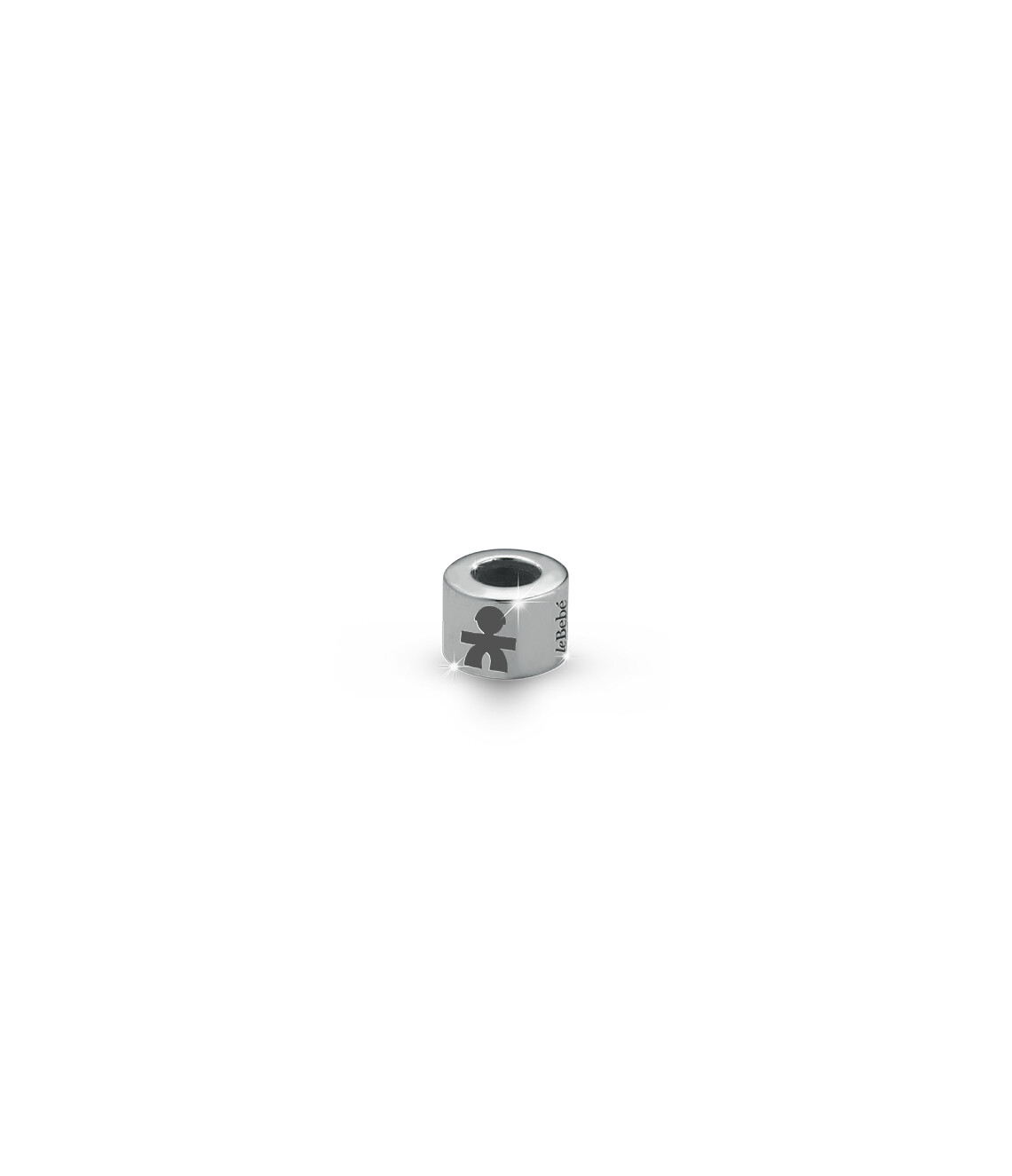 Charm Cilindro bimbo Add uomo argento