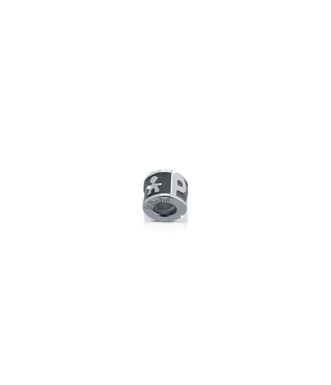 Charm Cilindro argento scritta papà maschietto