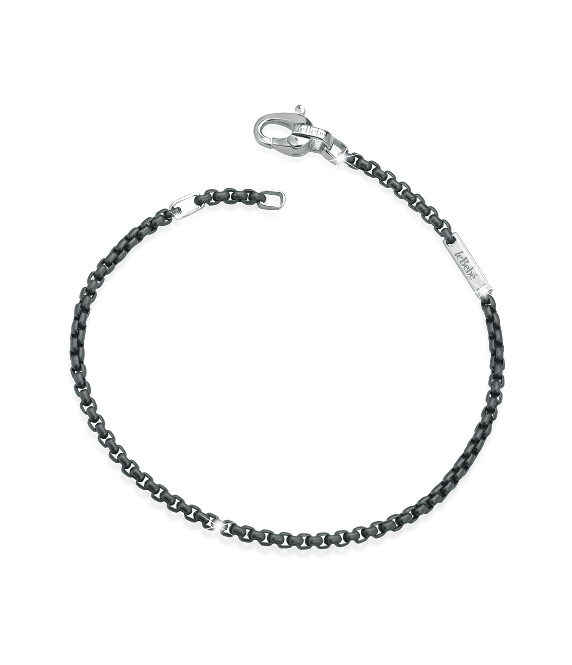 Bracciale Add uomo titanio e argento