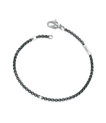 Bracciale Add uomo titanio e argento