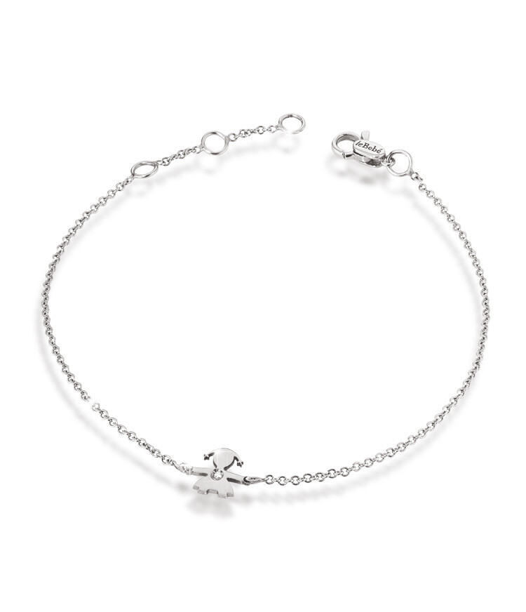 Bracciale Briciole bimba oro bianco
