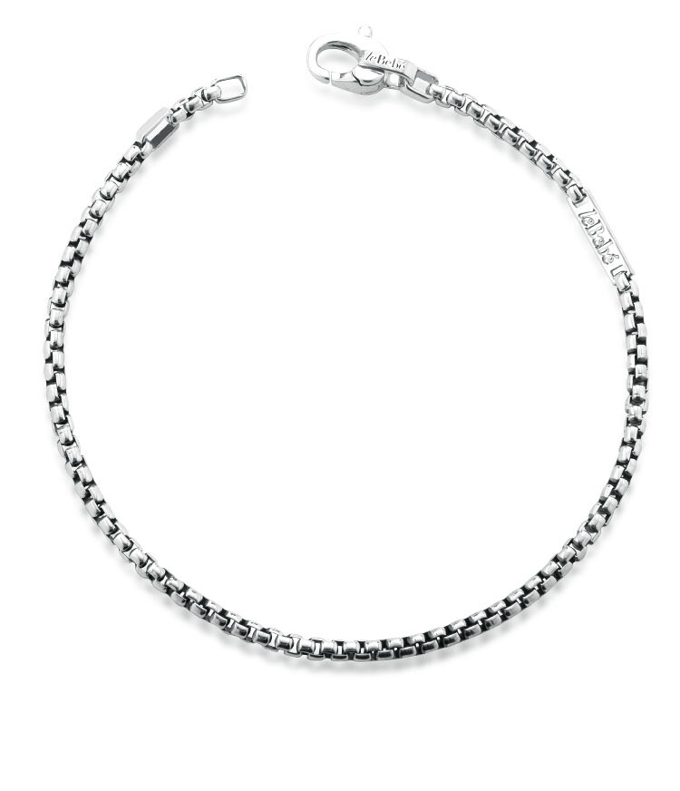 Bracciale Add in argento con moschettone ed elemento in argento