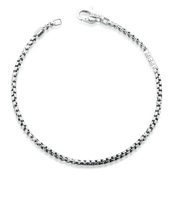 Bracciale Add in argento con moschettone ed elemento in argento
