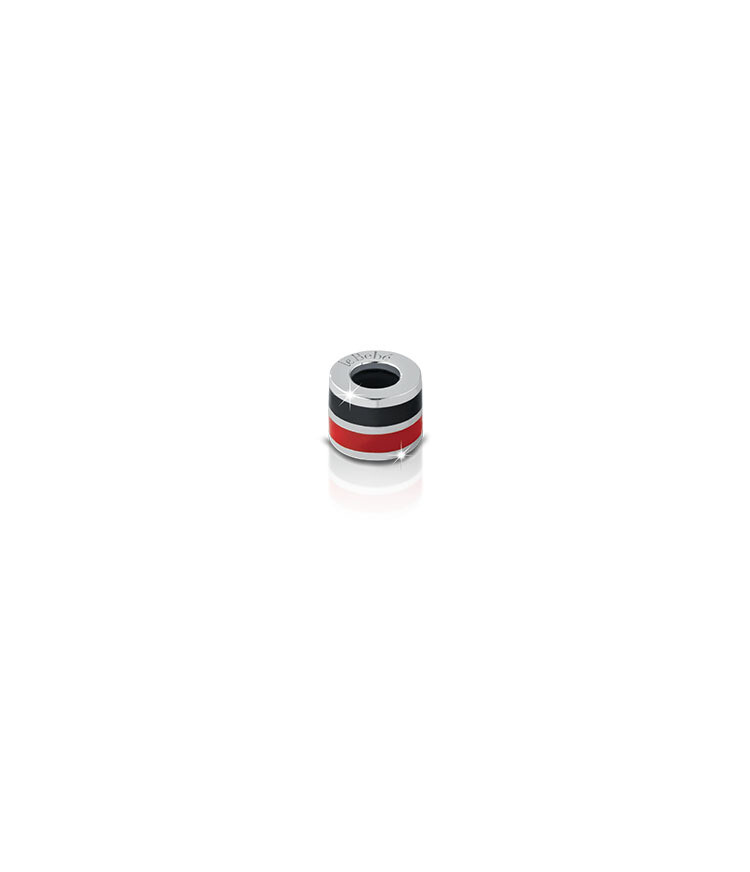 Charm Cilindro rosso e nero