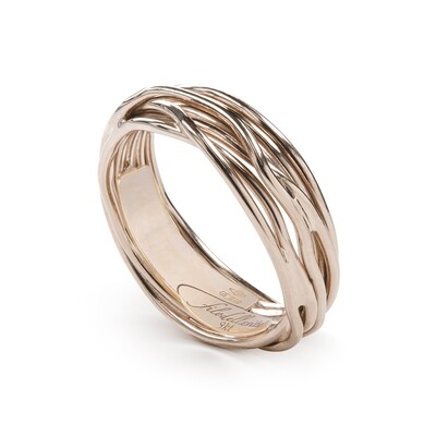 ANELLO 7 FILI IN ORO 9KT