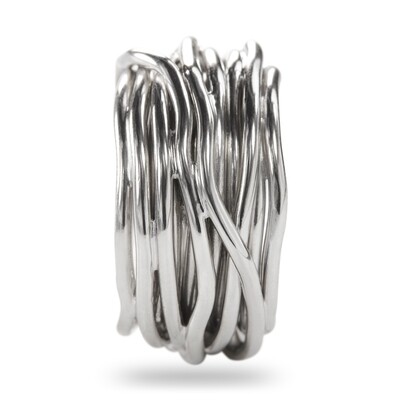 ANELLO 13 FILI IN ARGENTO 925
