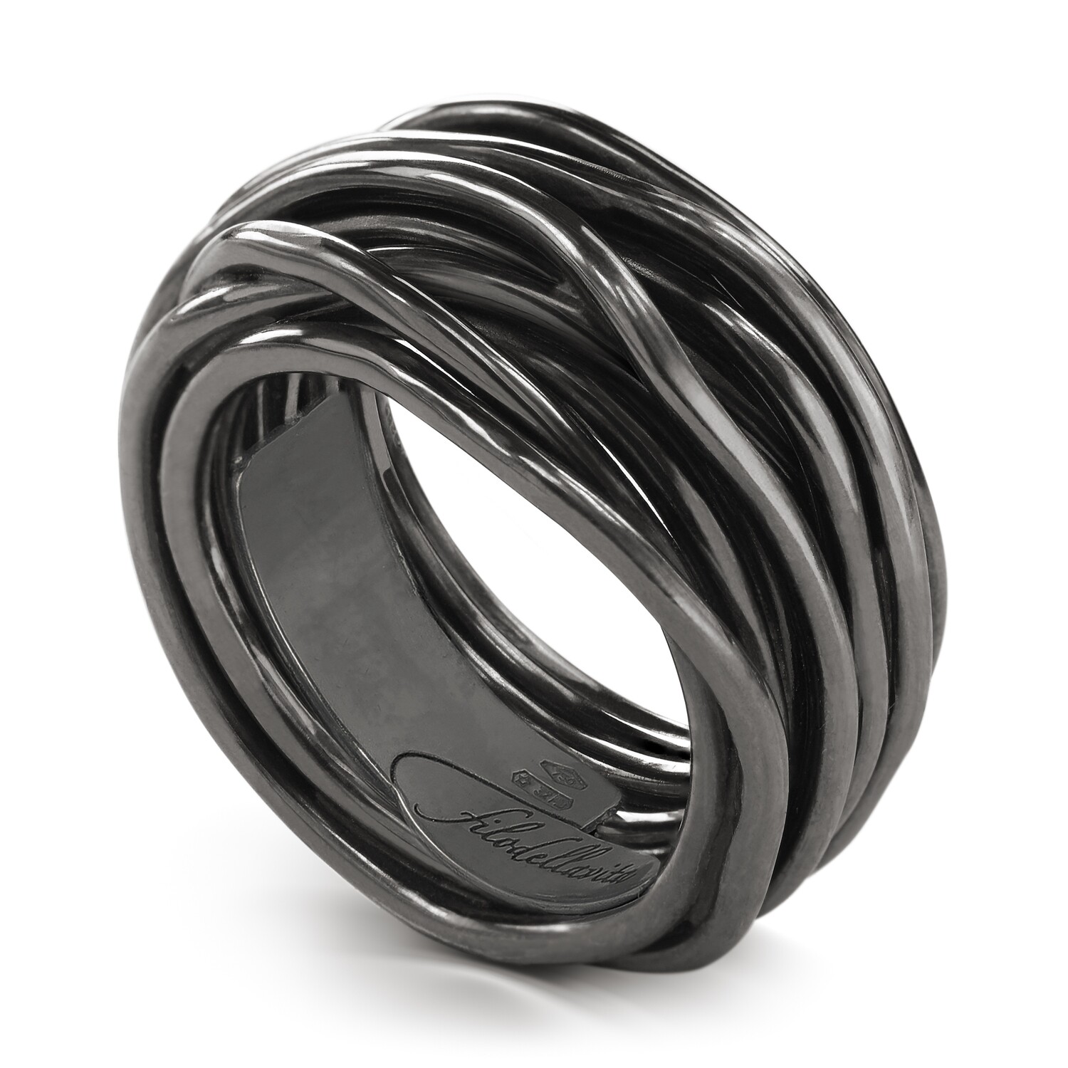 ANELLO 13 FILI IN ARGENTO 925 BRUNITO