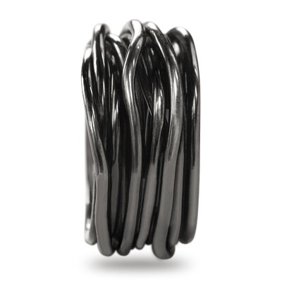 ANELLO 13 FILI IN ARGENTO 925 BRUNITO