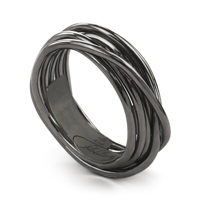 ANELLO 7 FILI IN ARGENTO 925 BRUNITO