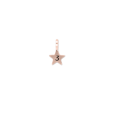 SIGILLO STELLA 5 MM IN ORO ROSA 9 KT