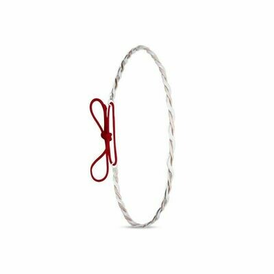 BRACCIALE INTRECCIATO IN ARGENTO E ORO ROSA 9 KT
