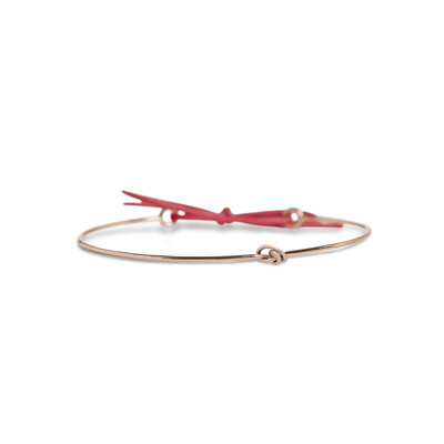 BRACCIALE CUPIDO IN ORO ROSA 9KT CON NODINO