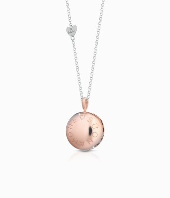 Ciondolo luna argento placcato oro rosa