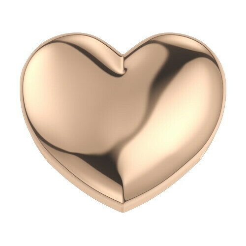 Cuore bombato oro rosa 18 kt