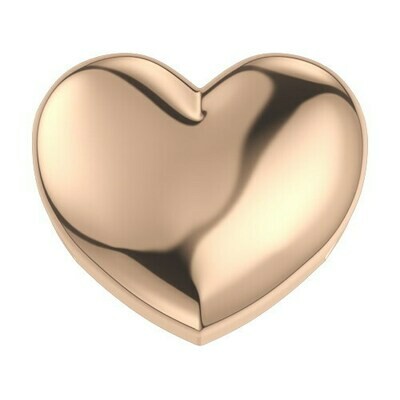 Cuore bombato oro rosa 18 kt