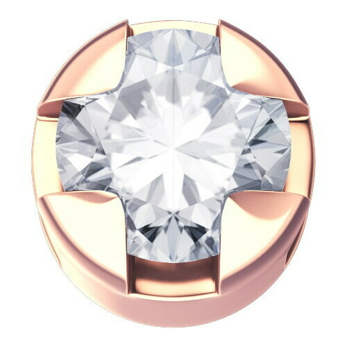 Granetta in oro rosa 18 kt con diamante