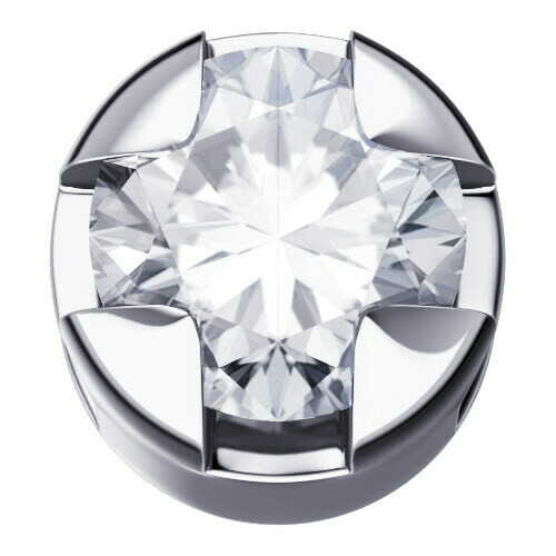 Granetta in oro bianco 18 kt con diamante