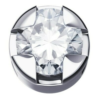 Granetta in oro bianco 18 kt con diamante