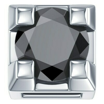 Griffe in oro bianco con diamante nero