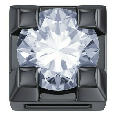 Griffe in oro brunito con diamante bianco ct.0.05