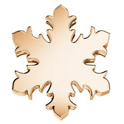 Fiocco di neve in oro rosa 18 kt.