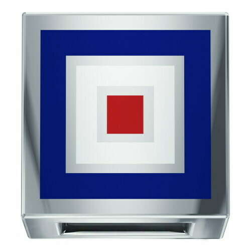 Lettera W alfabeto nautico in oro con smalto