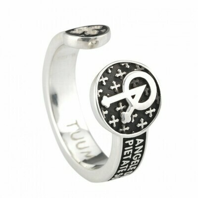 Anello INFINITUUM in argento brunito ANGELO