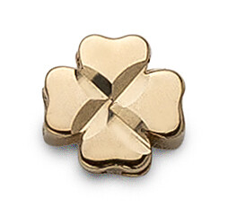 Quadrifoglio piatto oro rosa18 kt