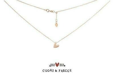 Girocollo in oro rosa 9 kt con ciondolo a cuore