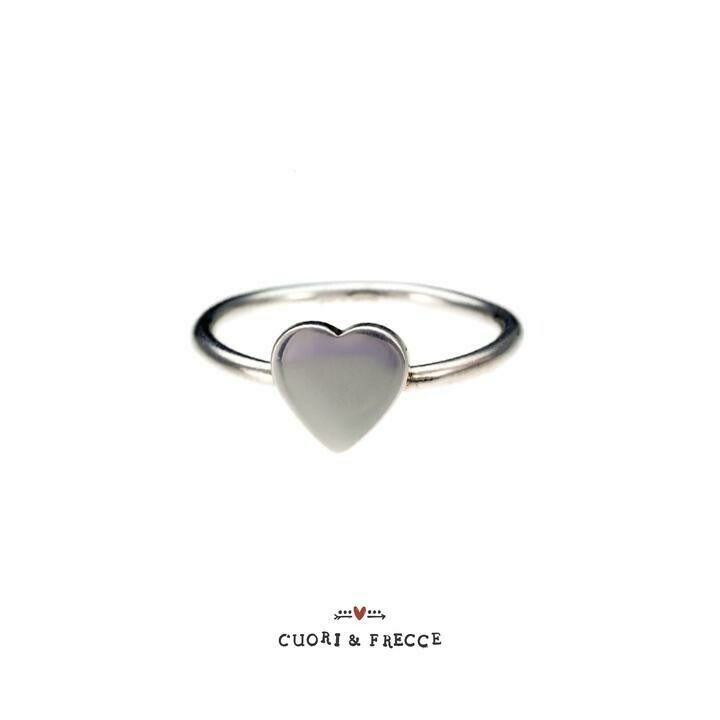 Anello in argento con cuore