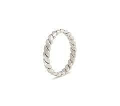Anello in argento a treccia spessa