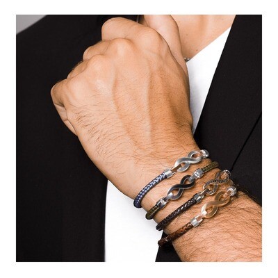 Base bracciale pelle verde